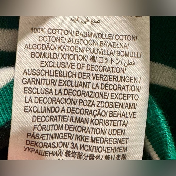 Mini Boden NWOT SZ 5/6Y Green Striped Shirt with Colorful Horse Appliques - Picture 5 of 5